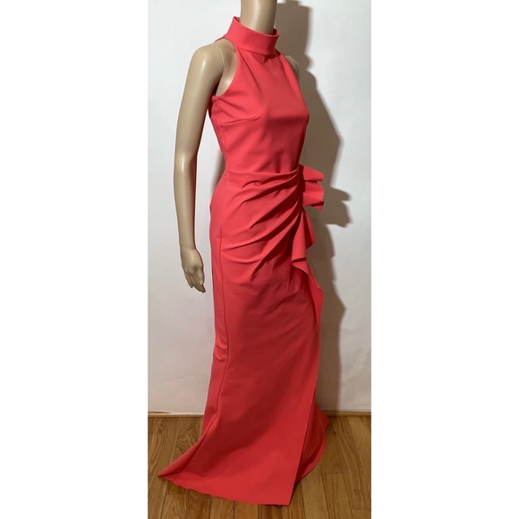 CHIARA BONI GUNDRUM RUFFLE GOWN SZ 8 / it 44 - Picture 7 of 8